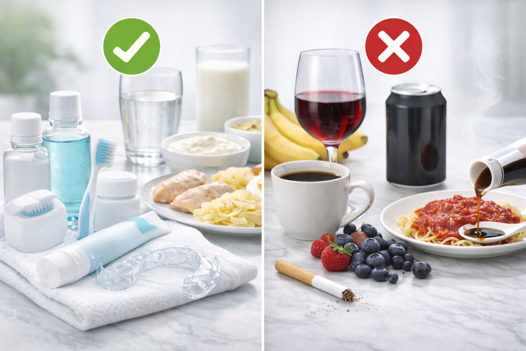 Do's and Don'ts of teeth whitening after care