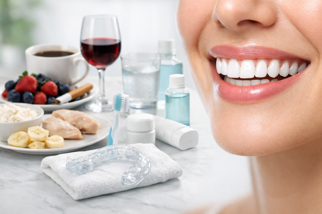 Teeth whitening after care first 24 hours