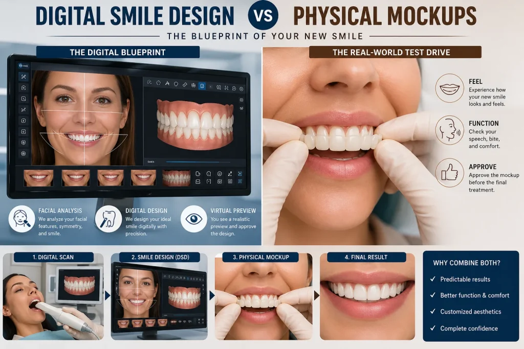 Digital Smile Design vs Physical Mockups in Dubai