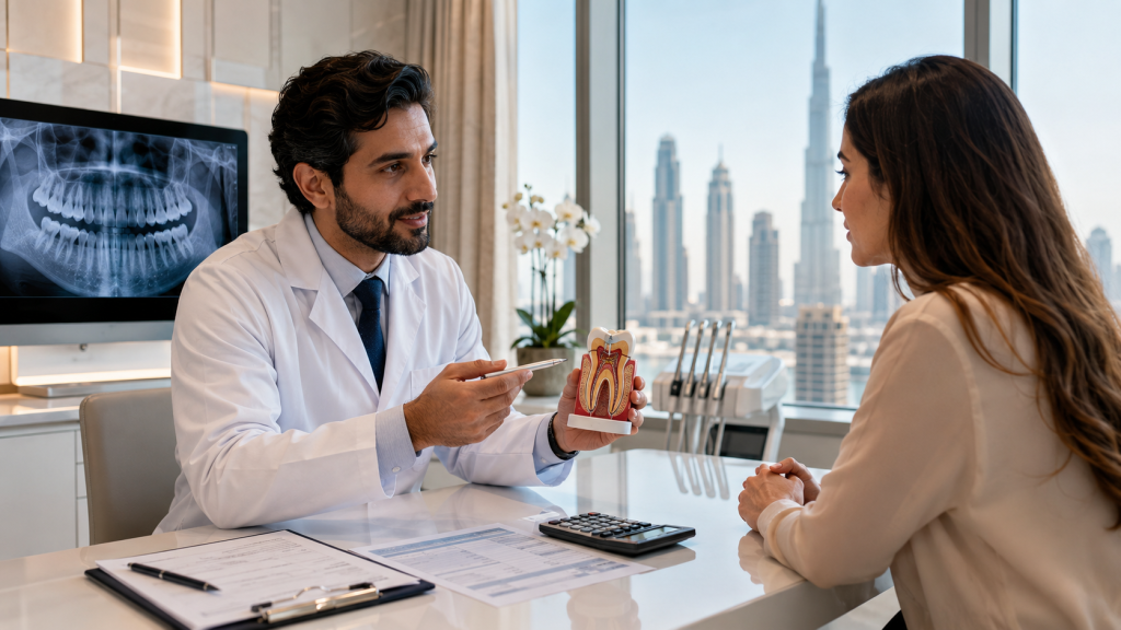 Root canal final cost consultation in Dubai before treatment