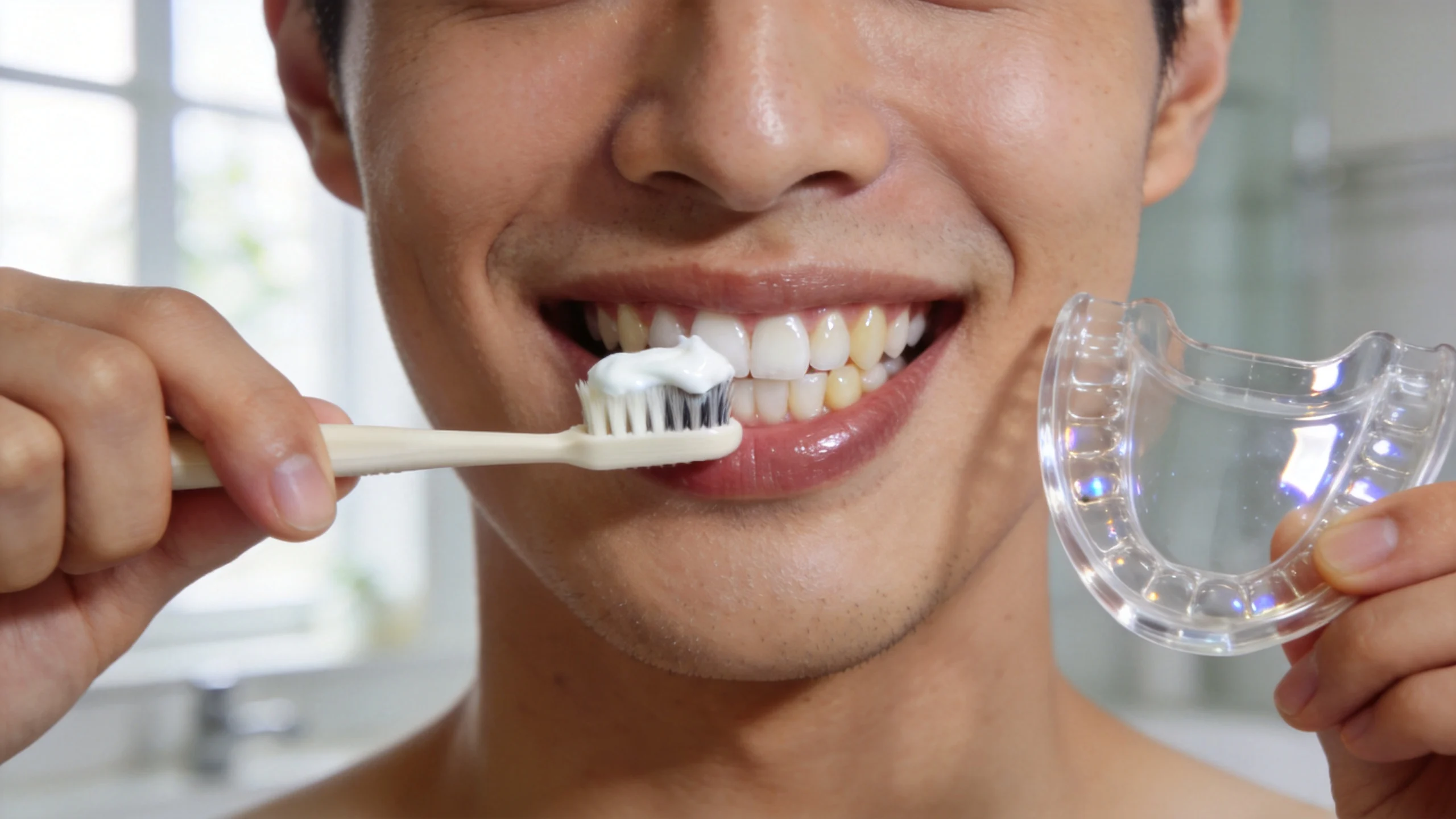 Teeth Whitening Before or After Brushing